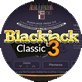 Logo of the Blackjack Classic 3 variant, available at online casinos in Africa.