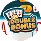 Logo of the video poker Double Bonus, available at online casinos in Africa.