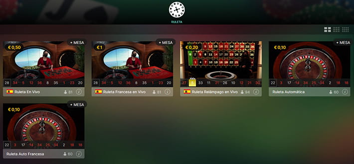 Evolution live roulette wheels available at Betsson live casino in Africa.