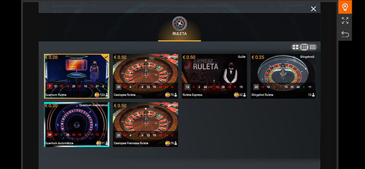 Playtech live roulette wheels available at Betsson live casino in Africa.