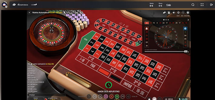 Play Evolution's automatic roulette without croupier at Casumo live casino in Africa.