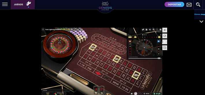 Play Evolution automatic roulette without croupier live at Genesis Casino in Africa.
