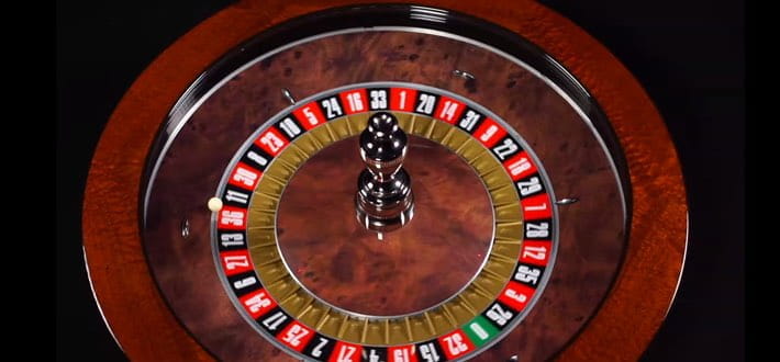 Close-up of a fastball roulette during a live game at the Wanabet live casino in Africa.